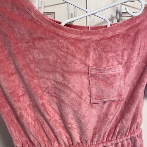 Fashion Nova Medium Pink Velour Romper Suit - Picture 4 of 14